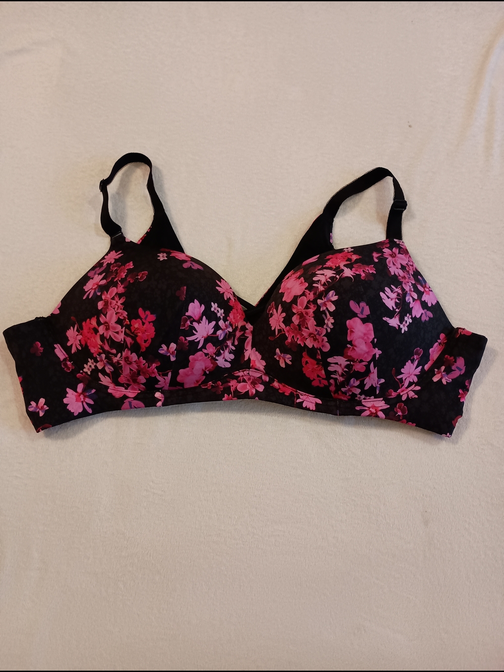 Torrid Curve Floral 360 Back Smoothing Wire-Free Push-Up Bra Size 46B